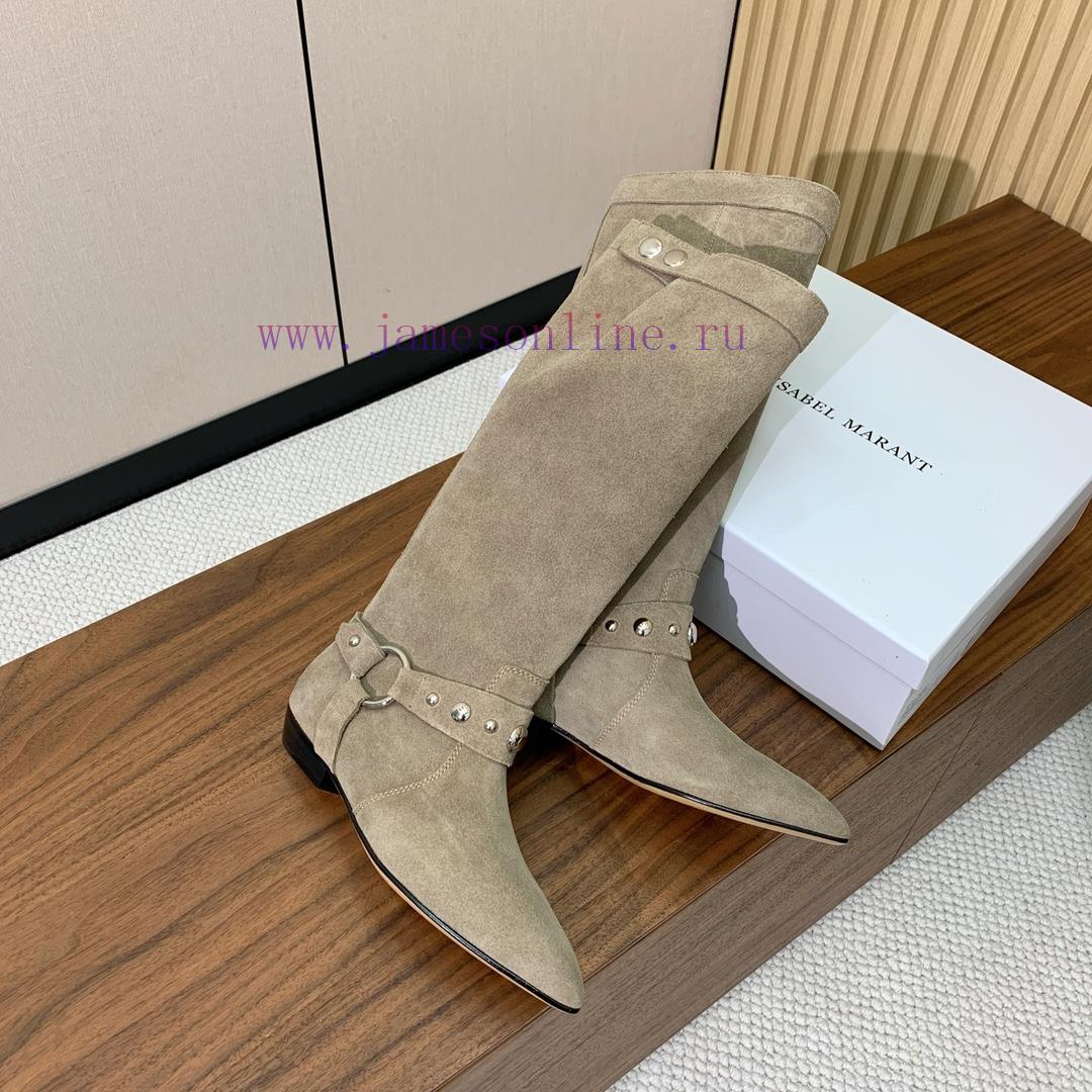 ISABEL MARANT rivet boots are a simple and versatile material with a top layer of calf leath5rqn9k3u - Image 3