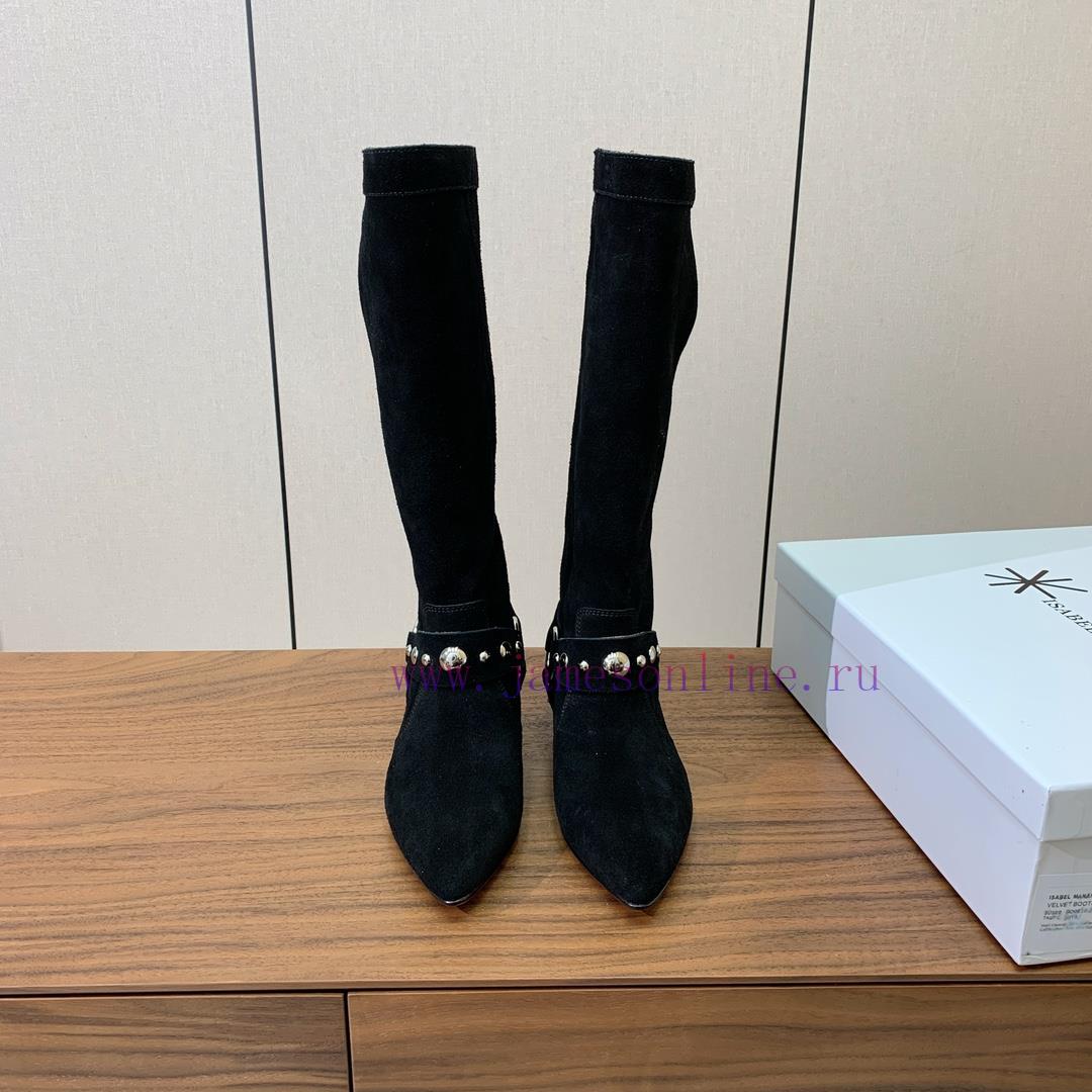 ISABEL MARANT rivet boots are a simple and versatile material with a top layer of calf leathyvspmrlj
