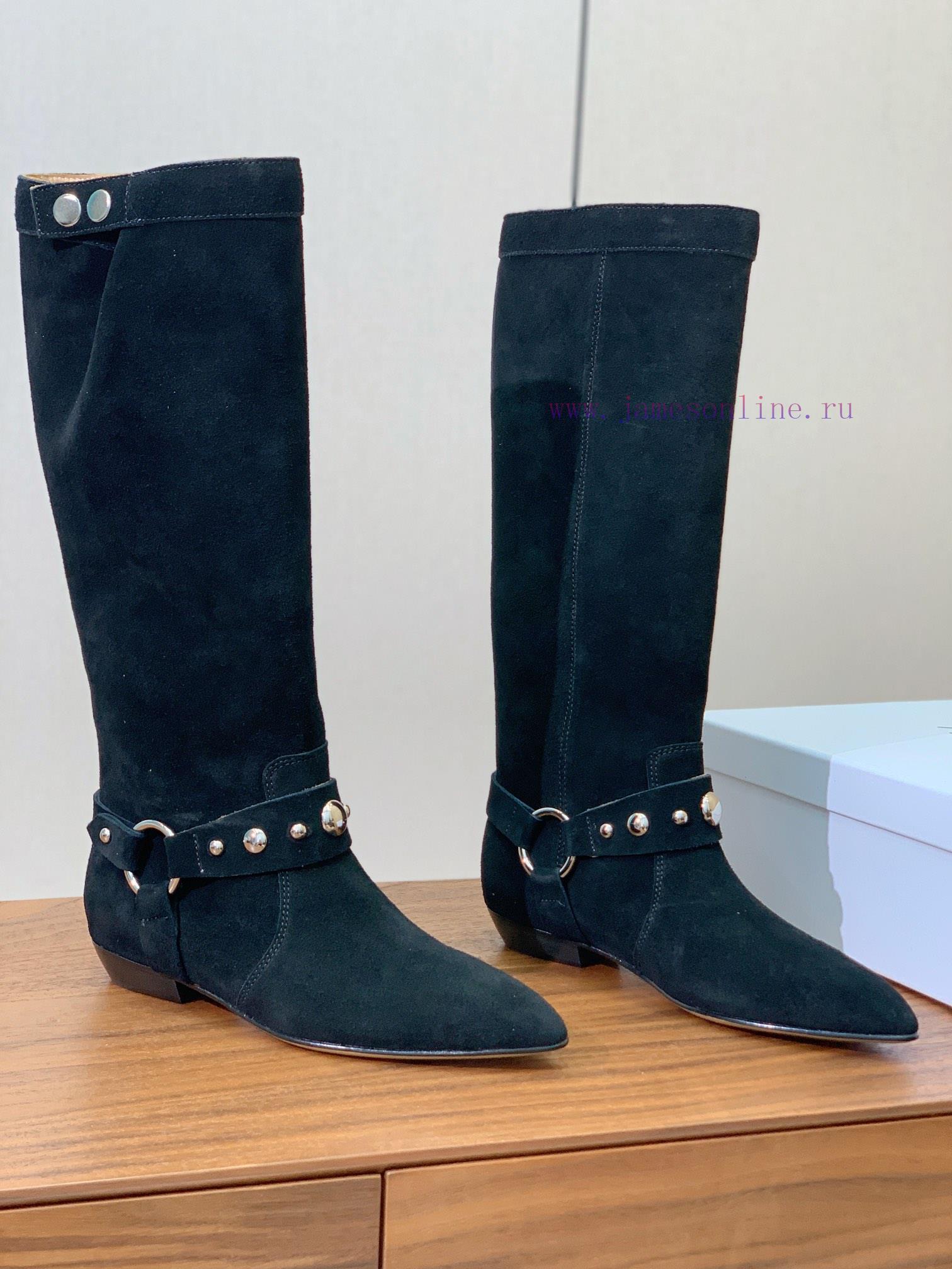 ISABEL MARANT rivet boots are a simple and versatile material with a top layer of calf leathyvspmrlj - Image 6