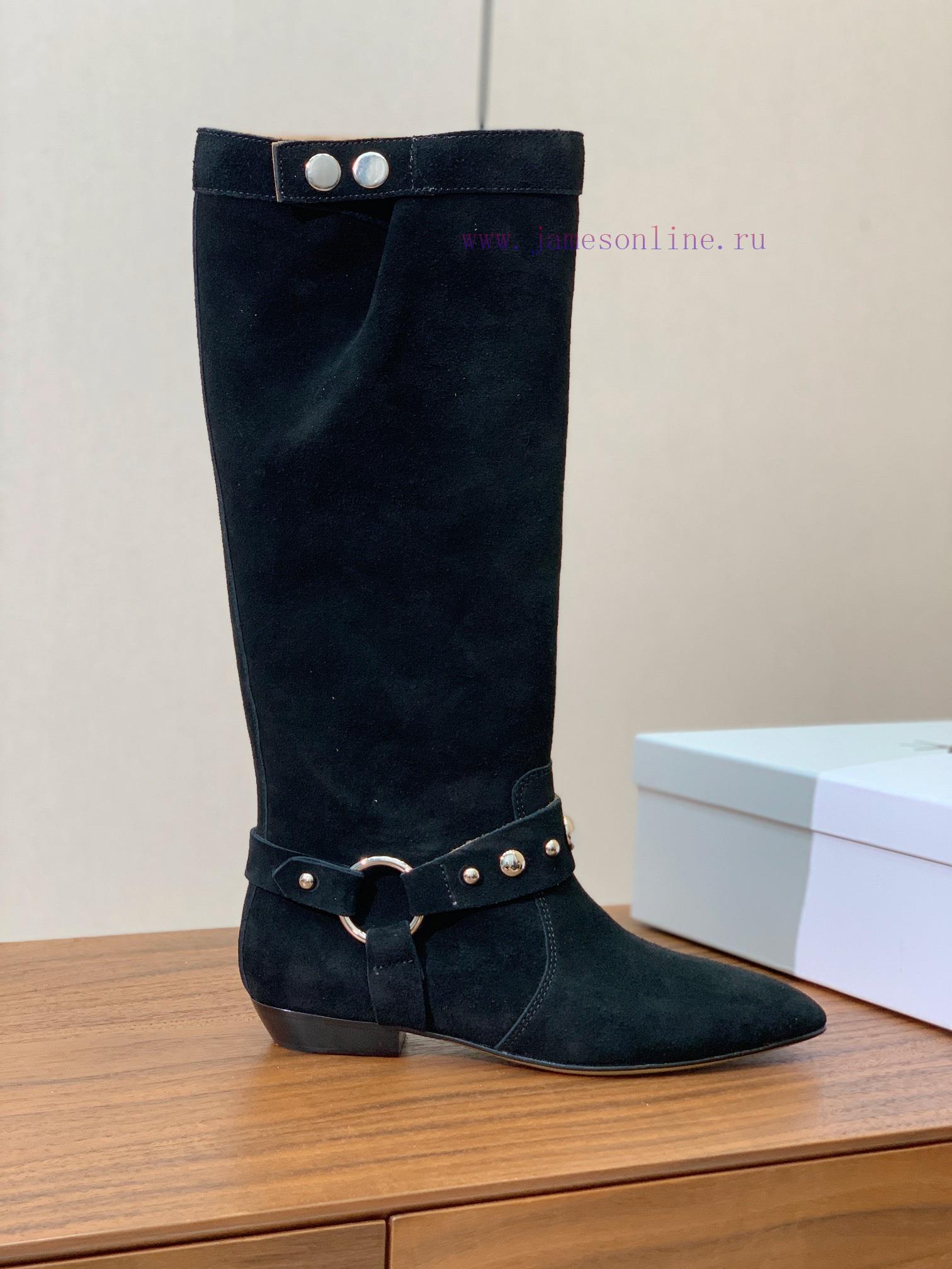 ISABEL MARANT rivet boots are a simple and versatile material with a top layer of calf leathyvspmrlj - Image 7