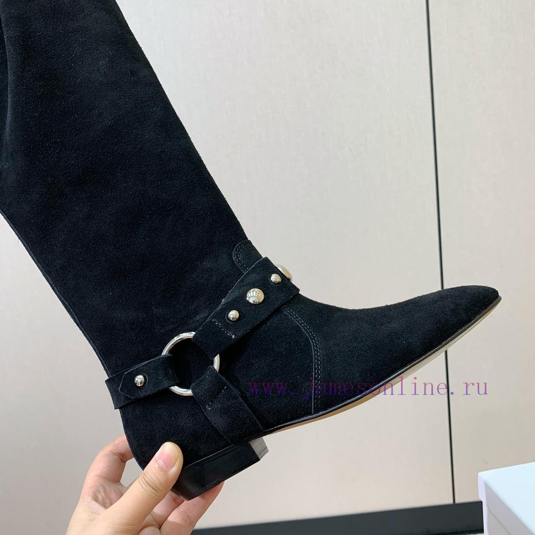 ISABEL MARANT rivet boots are a simple and versatile material with a top layer of calf leathyvspmrlj - Image 8