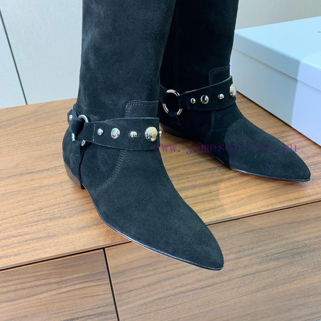 ISABEL MARANT rivet boots are a simple and versatile material with a top layer of calf leathyvspmrlj - Image 9