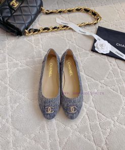 Chanel classic denim ballet flat shoes upgraded denim fabric, simple and high-end, super fas9h2wdyjv
