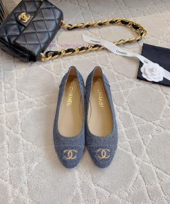 Chanel classic denim ballet flat shoes upgraded denim fabric, simple and high-end, super fasrsdd3is2