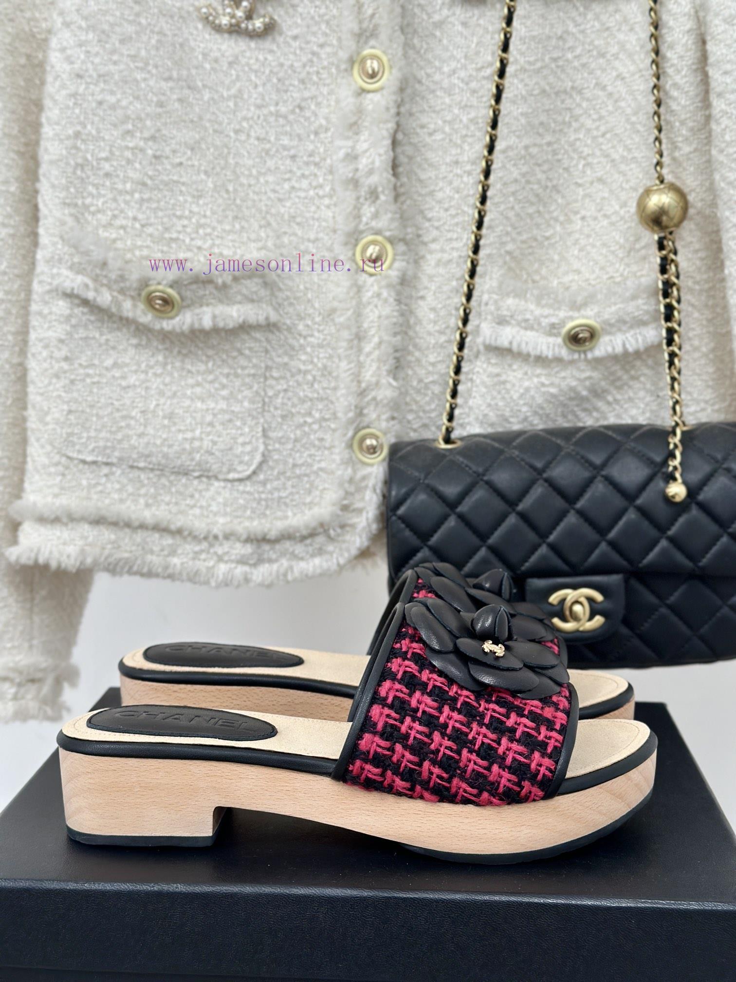 Chanel | Chanel 24P Spring/Summer New ProductsThick Bottom Mountain Camellia Slippers Series1mi1lyq8