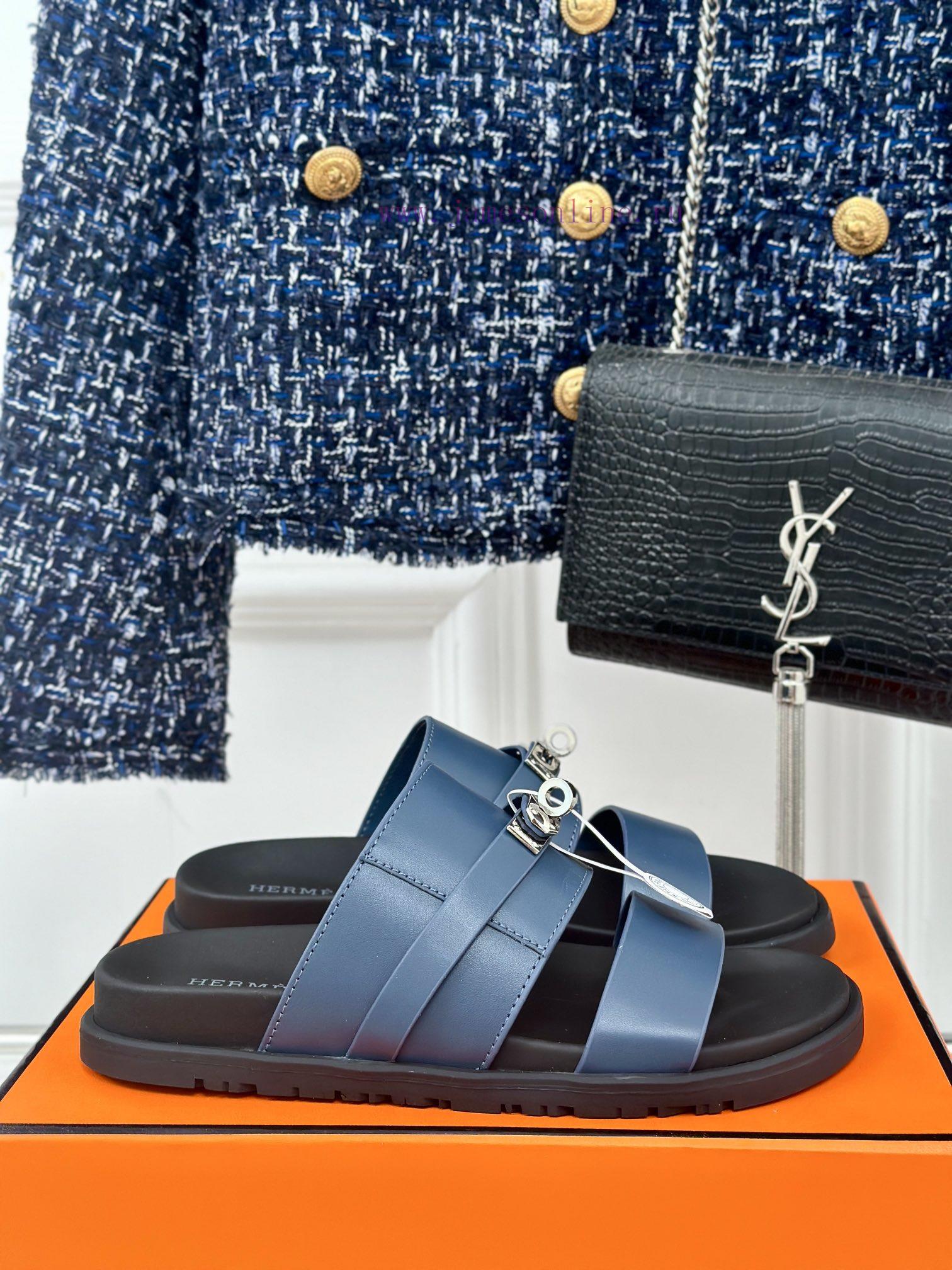 Male+10Herm è s/Herm è s Classic Kelly Button Second Uncle SlippersKelly's buckle is complet35m5kkoa - Image 2
