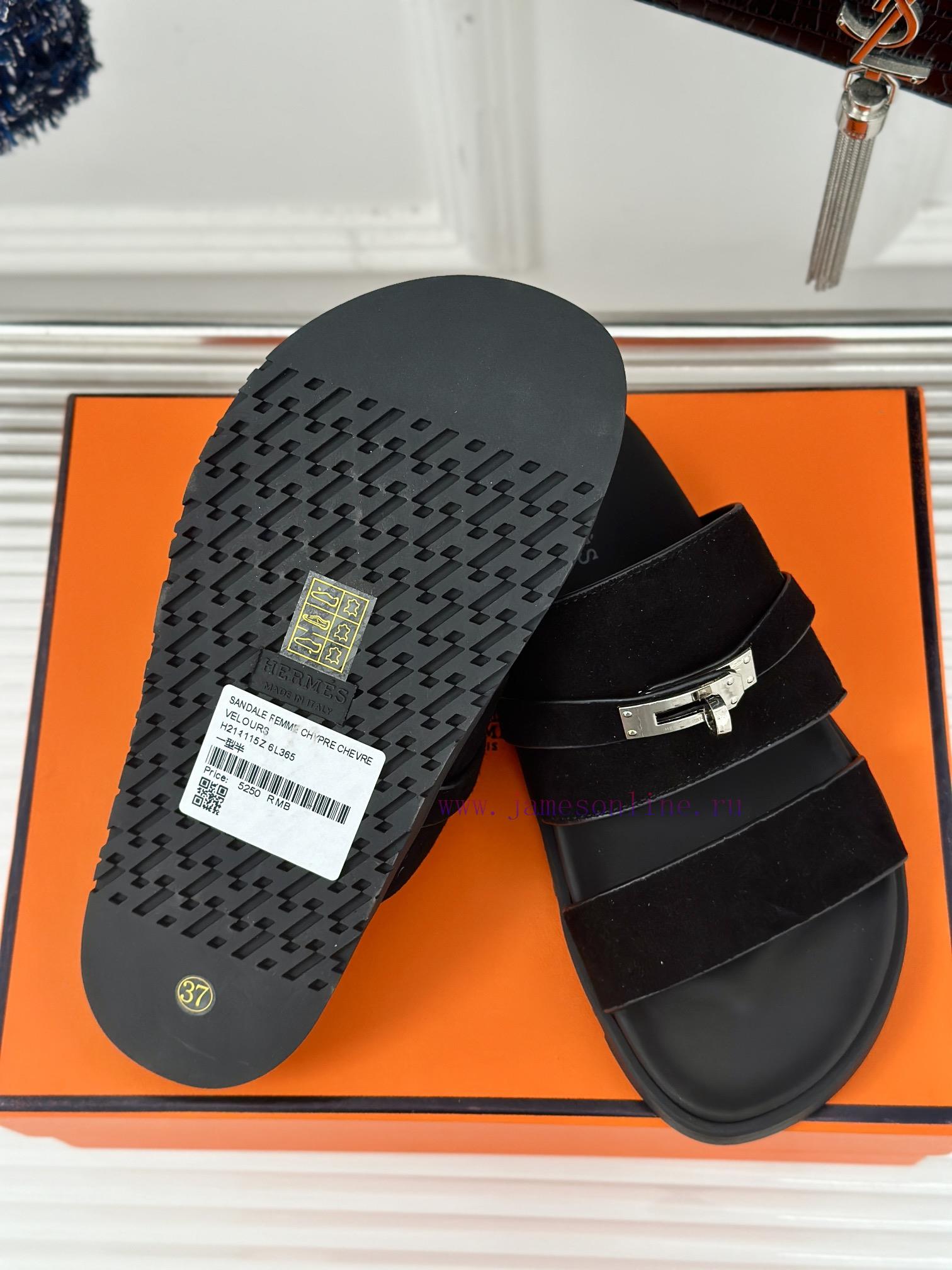 Male+10Herm è s/Herm è s Classic Kelly Button Second Uncle SlippersKelly's buckle is complet3was91ib - Image 10