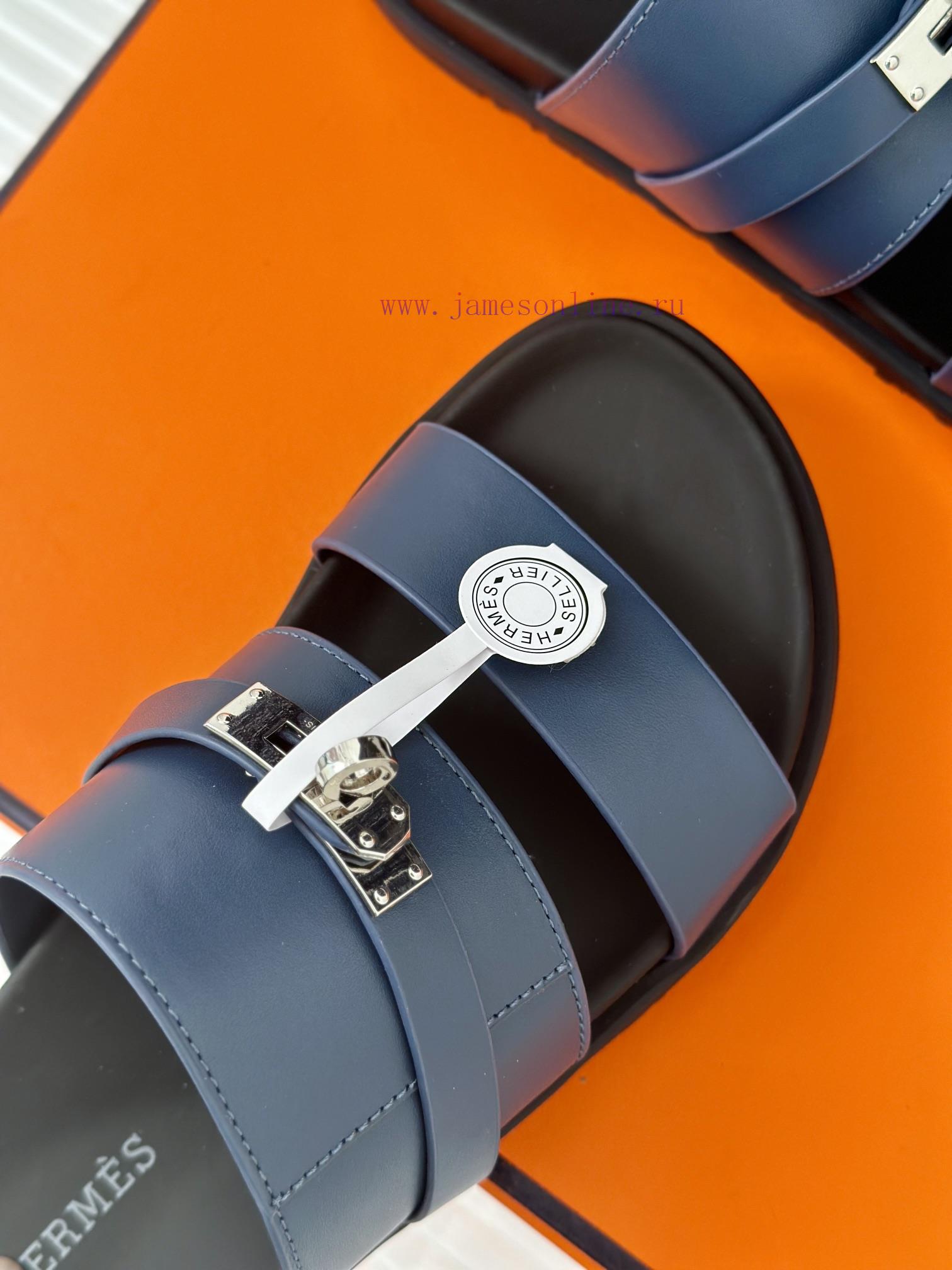 Male+10Herm è s/Herm è s Classic Kelly Button Second Uncle SlippersKelly's buckle is complet35m5kkoa - Image 8