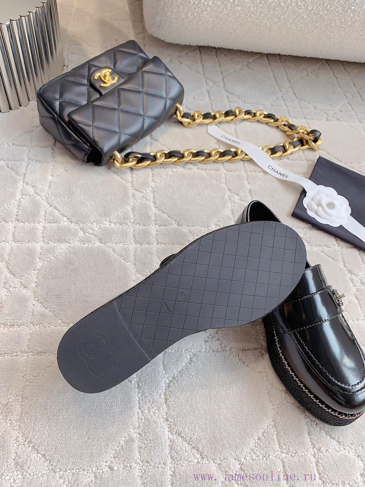 Chanel's new loafers classic chain decoration simple and atmospheric chain logo exquisite an08bp7rmv - Image 10