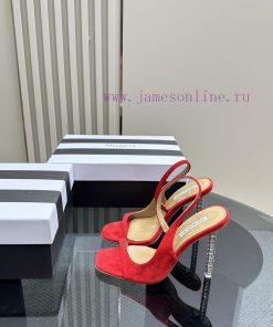 AQUAZZURA 24 Spring New Zp Original Mold New Glass Door Diamond Heel SandalsMade of originall1p5wqxx