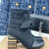 New autumn and winter products from niche brand Lemaire 24SRetro bow thick heel bootsMinimal663uda6e