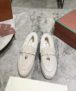Female male 10Loro Pian * Classic Popular LP Top British Tassel Flat Hairy loafers Upgraded y2f6ccjt