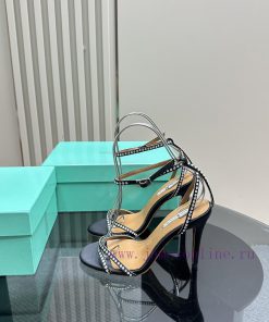 Aquazzura2024 New Sandals Purchasing QualityThe high-heeled sandals with a single strap desijnu7ofts