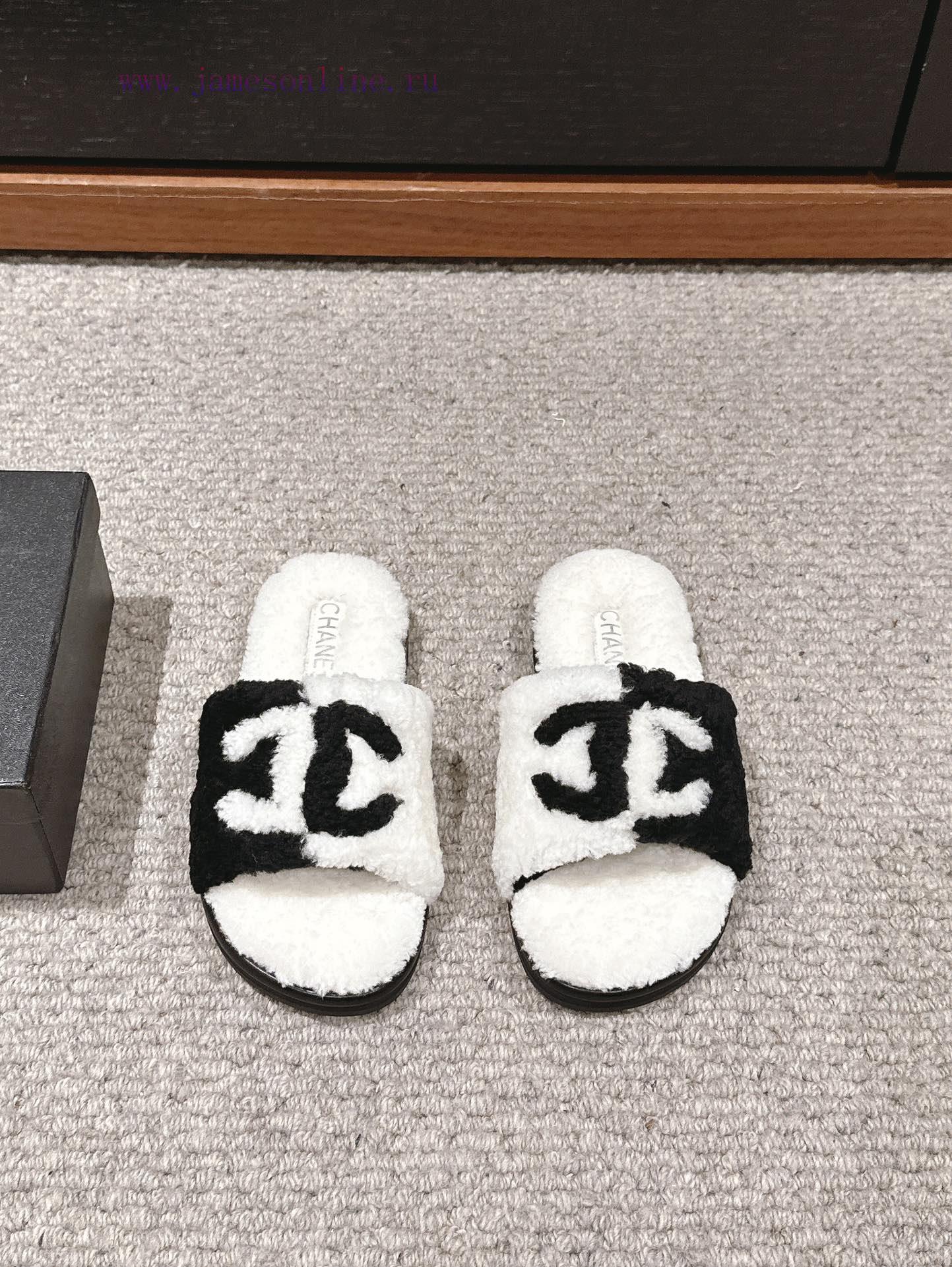 Top qualityChanel ss24 new arrival~Chanel 2024 Autumn/Winter New Letter Wool SlippersThe supahxs80vc - Image 2
