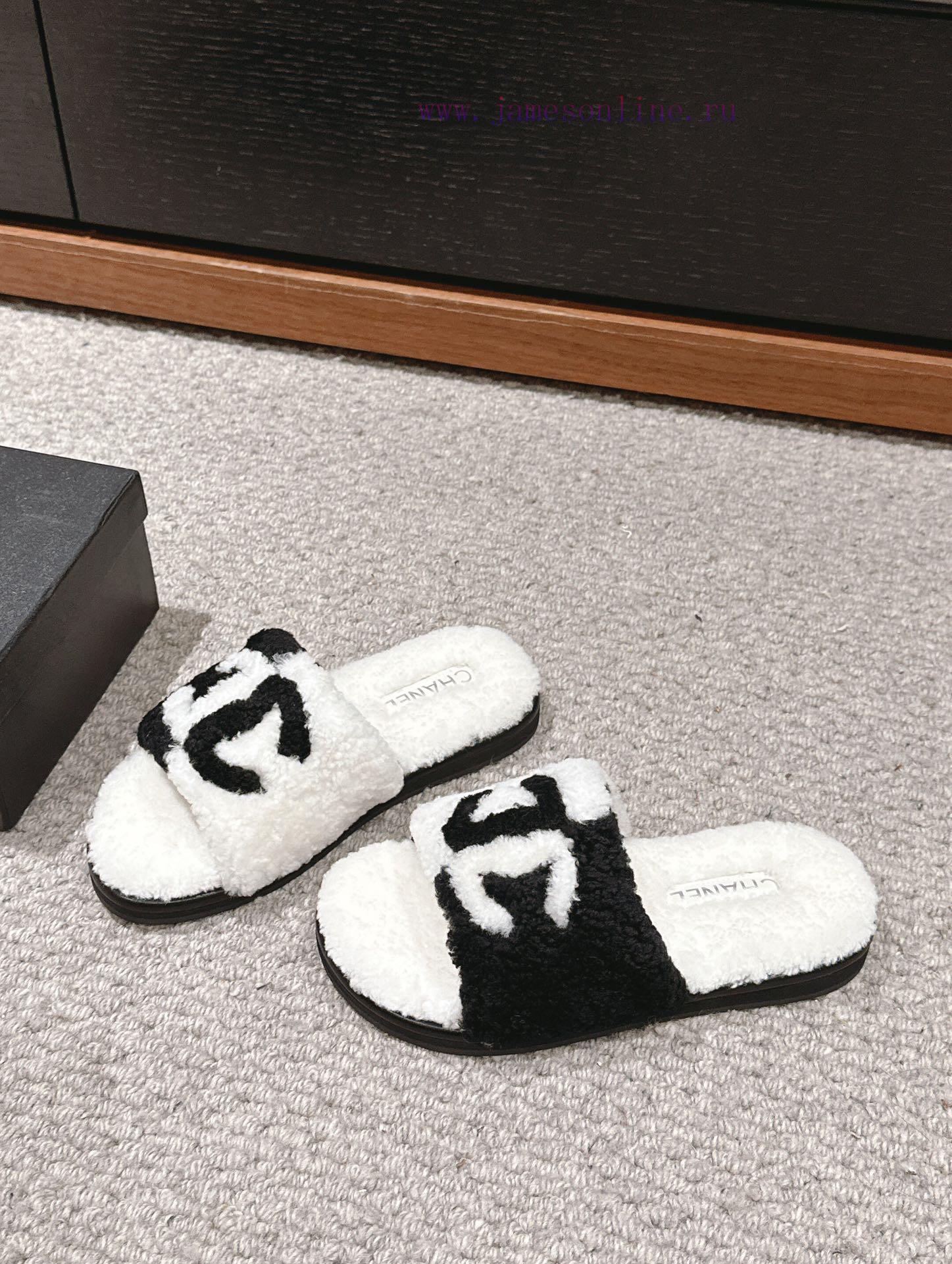 Top qualityChanel ss24 new arrival~Chanel 2024 Autumn/Winter New Letter Wool SlippersThe supahxs80vc - Image 4
