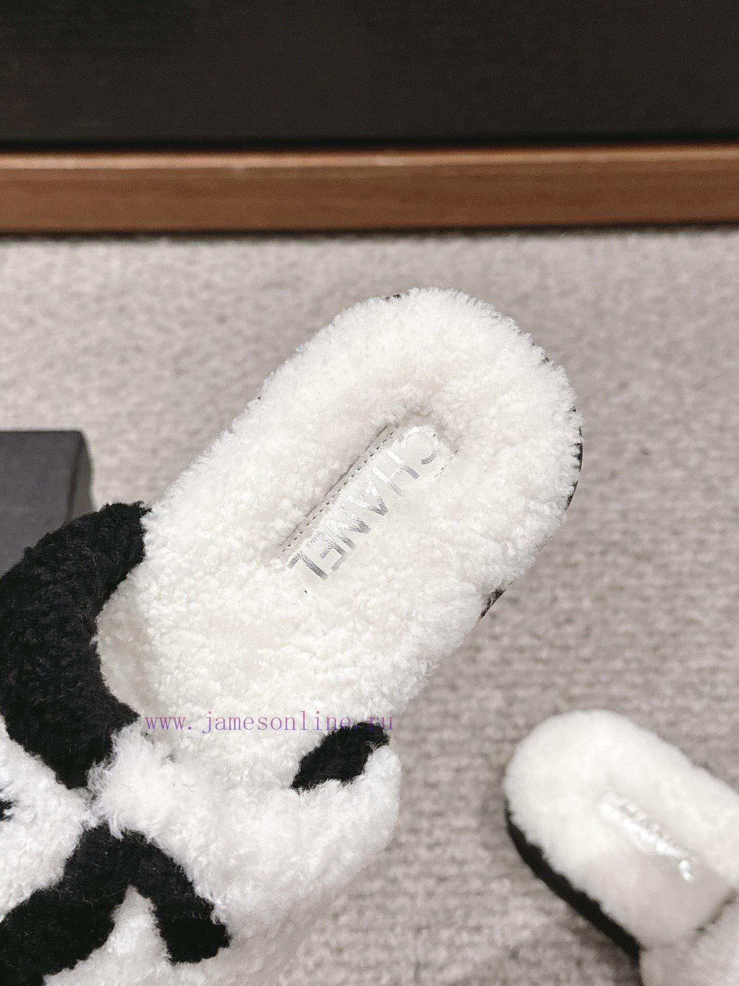 Top qualityChanel ss24 new arrival~Chanel 2024 Autumn/Winter New Letter Wool SlippersThe supahxs80vc - Image 9