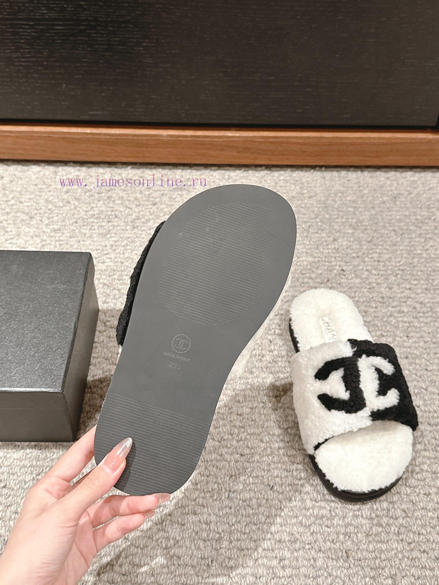 Top qualityChanel ss24 new arrival~Chanel 2024 Autumn/Winter New Letter Wool SlippersThe supahxs80vc - Image 10