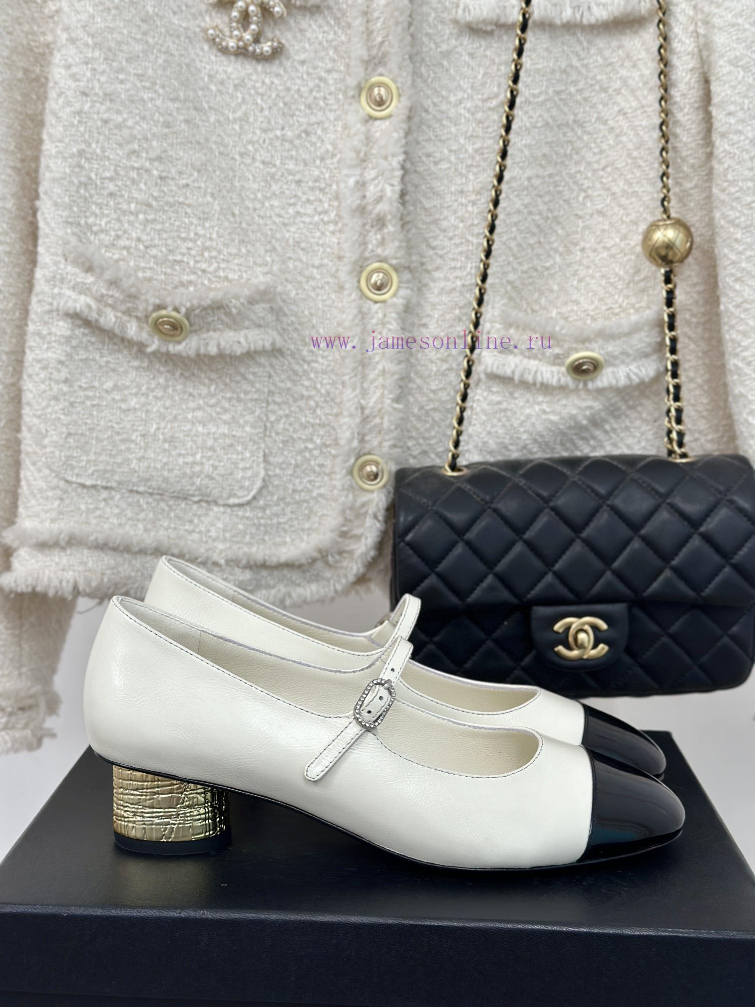 Chanel | Chanel 24P New Product ClassicDouble C color blocked thick heel Mary Jane single shetdrl49v