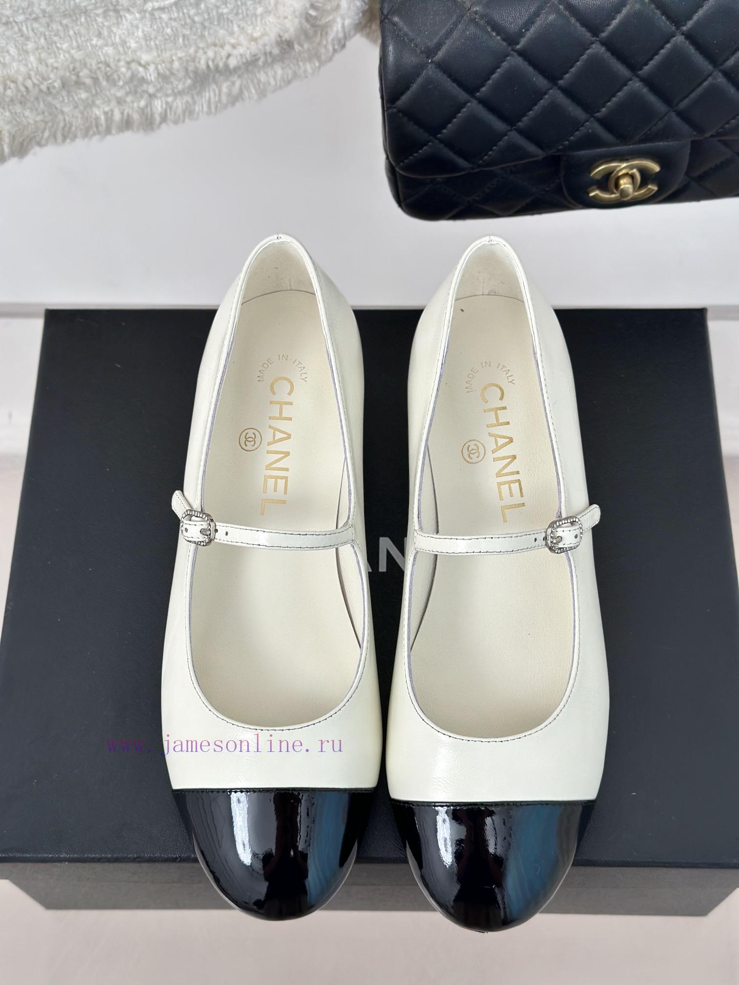 Chanel | Chanel 24P New Product ClassicDouble C color blocked thick heel Mary Jane single shetdrl49v - Image 5