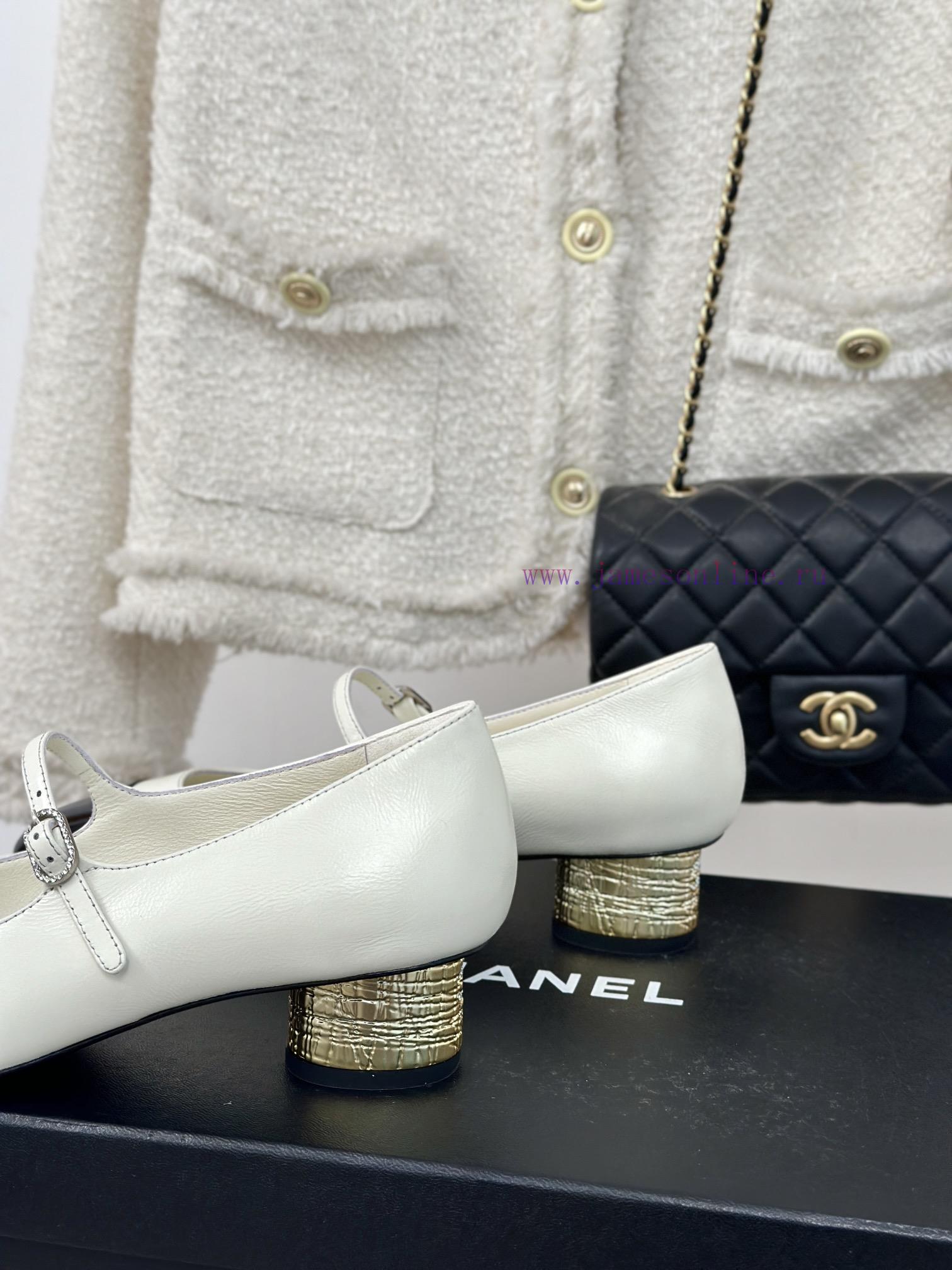 Chanel | Chanel 24P New Product ClassicDouble C color blocked thick heel Mary Jane single shetdrl49v - Image 7