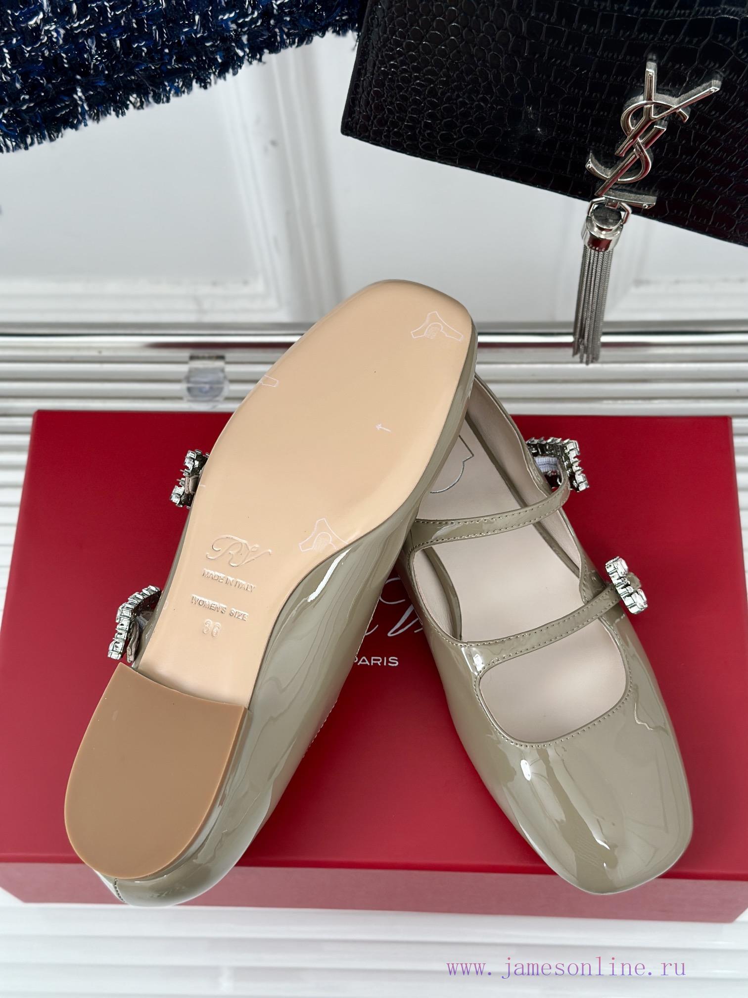 Roger Vivier | RV Classic Diamond BuckleMary Jane ShoesThe shoe upper is made of imported ca6w1umklz - Image 10