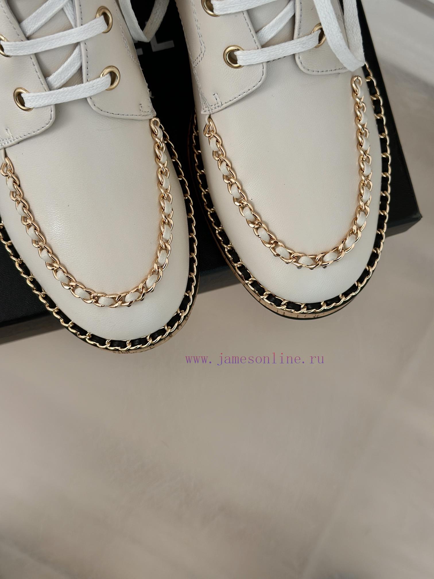 Chanel | Chanel Classic Autumn/WinterChain wood grain bottom short bootsThe shoe upper is m7bgjozl6 - Image 8
