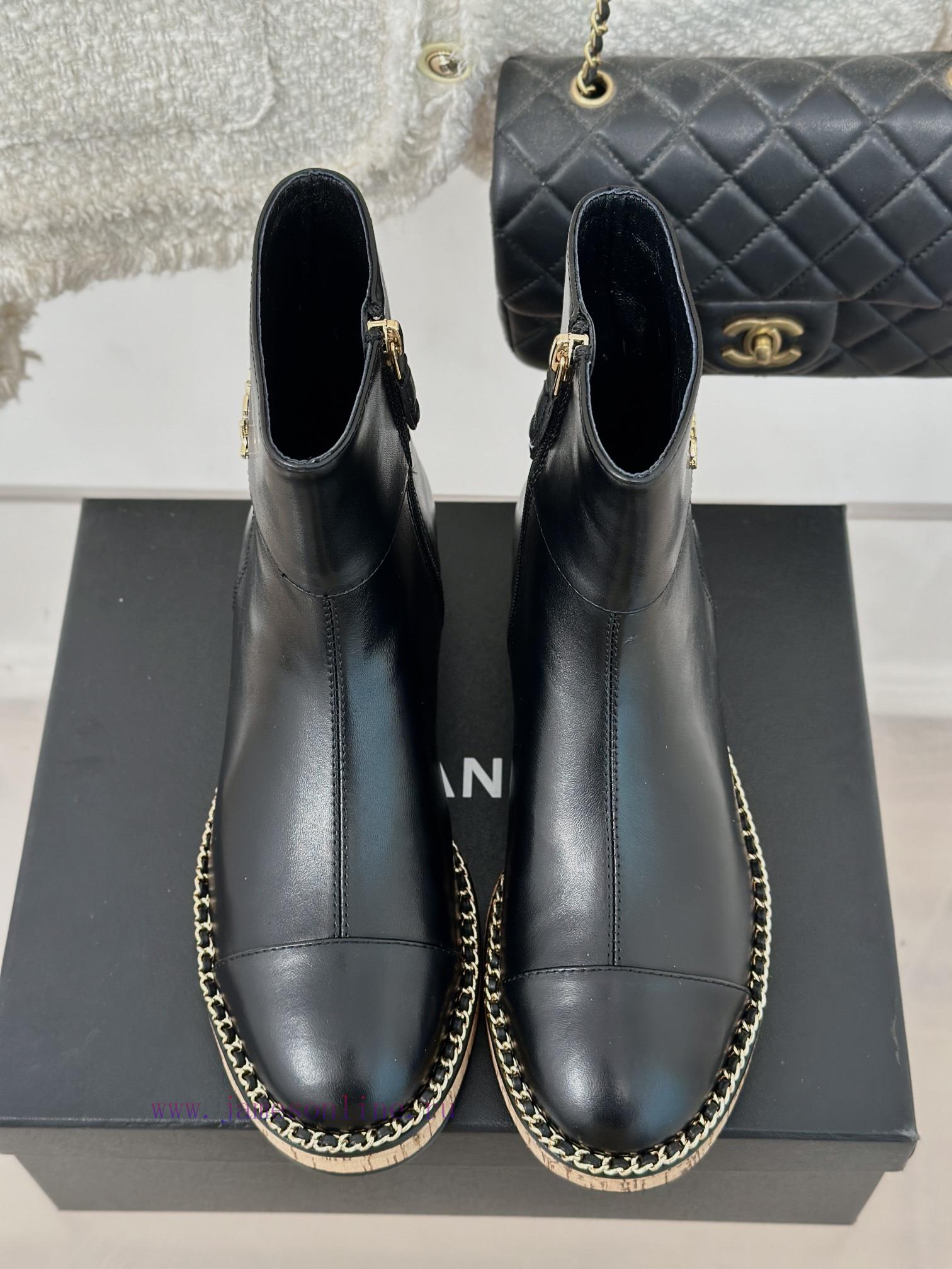 Chanel | Chanel Classic Autumn/Winter New ProductsLetter inside height increasing boot seriem47o8ic0 - Image 7
