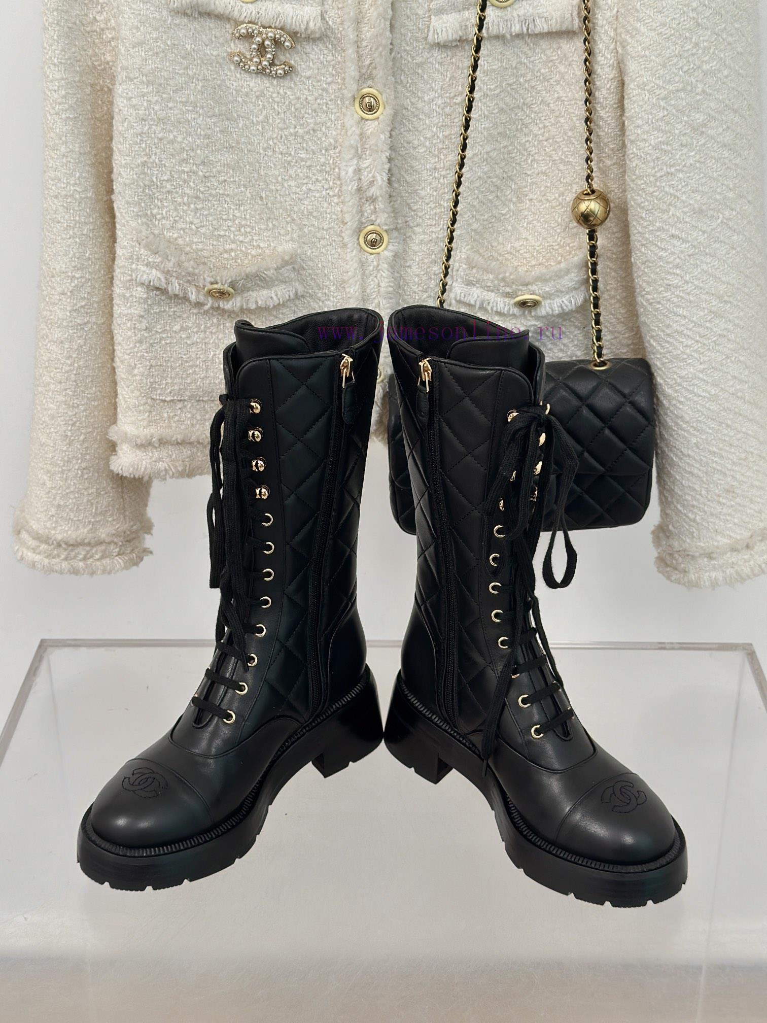 Chanel | Chanel Classic Autumn/Winter Ba Shuang C diamond grid letter thick heeled mid heele5igffotf - Image 6