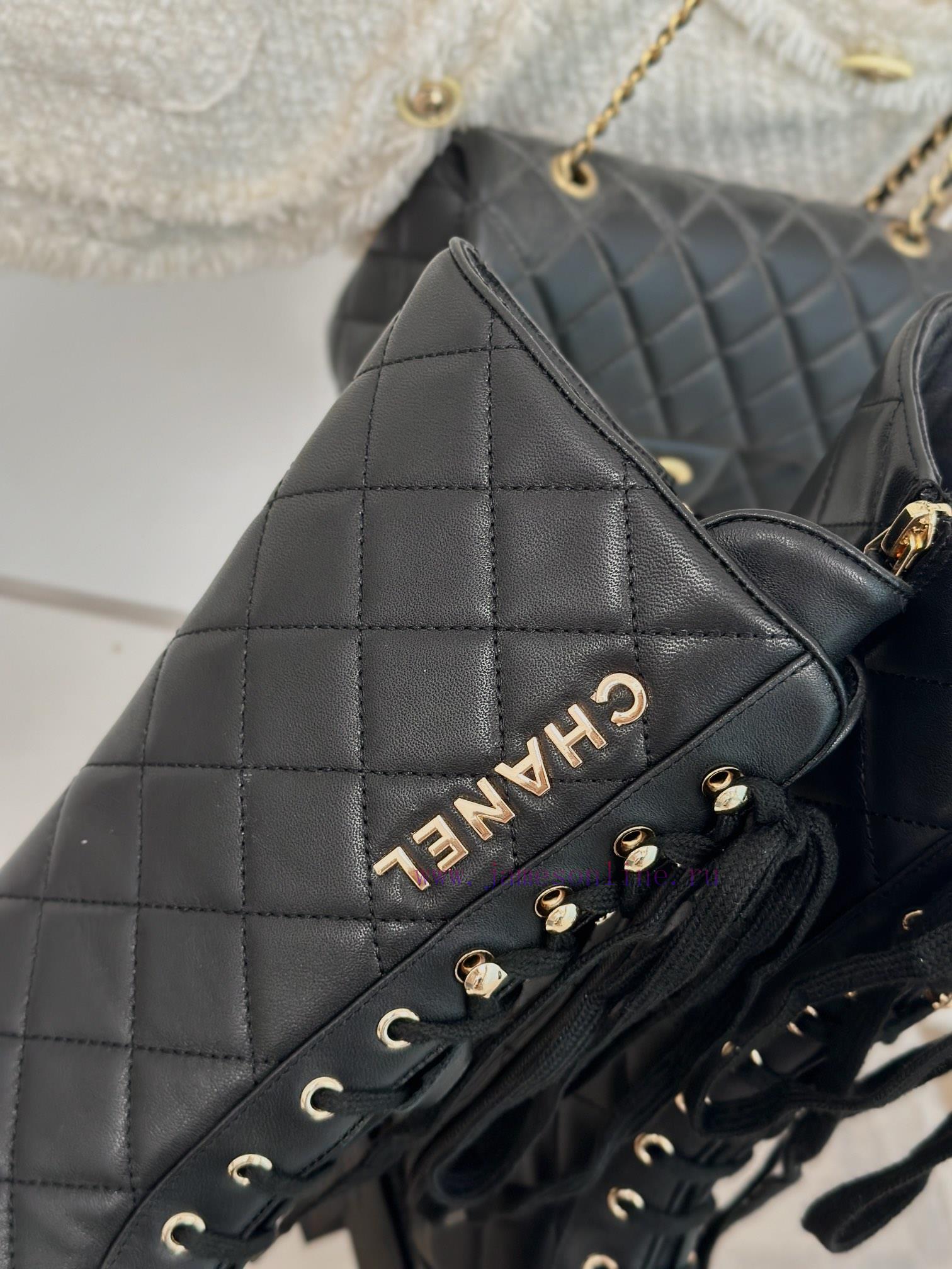 Chanel | Chanel Classic Autumn/Winter Ba Shuang C diamond grid letter thick heeled mid heele5igffotf - Image 7