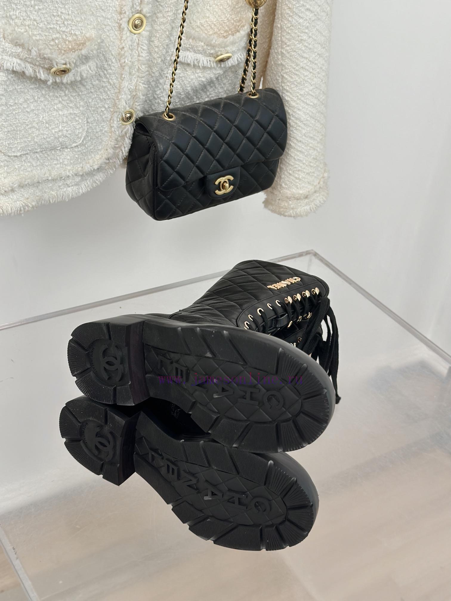 Chanel | Chanel Classic Autumn/Winter Ba Shuang C diamond grid letter thick heeled mid heele5igffotf - Image 10