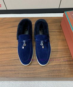 Loro Piana collar wool loafers, Italy's top cashmere retro elegant low-key luxury fashion, pp9ezh5xn