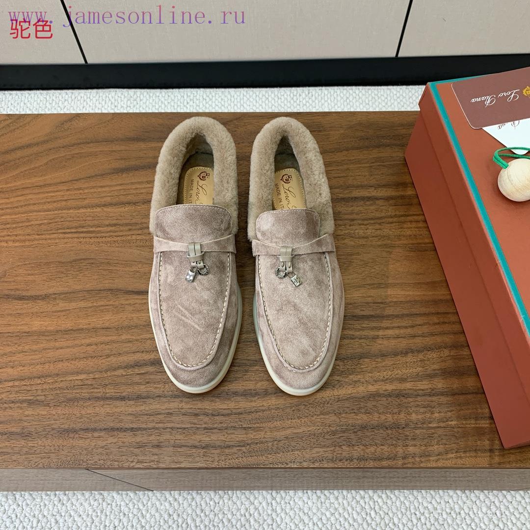 Loro Piana collar wool loafers, Italy's top cashmere retro elegant low-key luxury fashion, p6941k4vu - Image 2