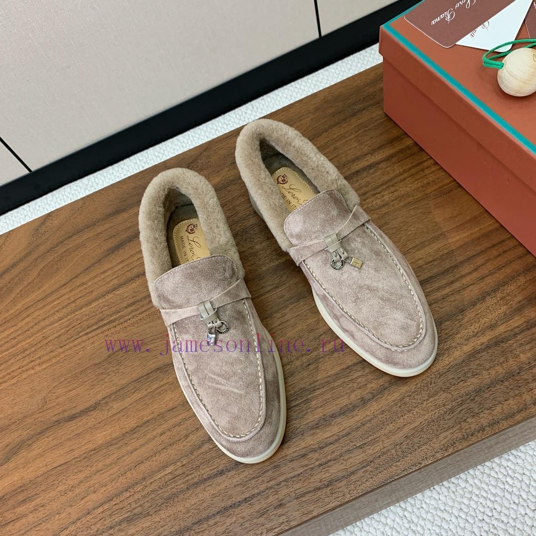 Loro Piana collar wool loafers, Italy's top cashmere retro elegant low-key luxury fashion, p6941k4vu - Image 4