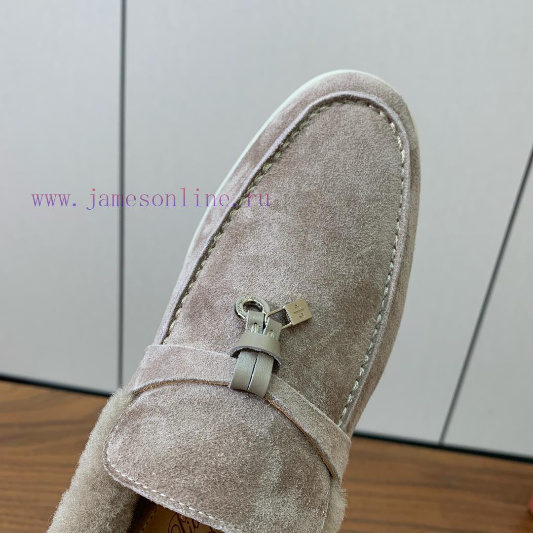 Loro Piana collar wool loafers, Italy's top cashmere retro elegant low-key luxury fashion, p6941k4vu - Image 6