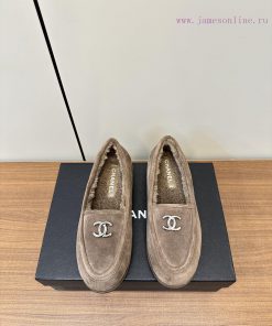 Chanel's new Chanel lambhair loafers for autumn and winter 2423ss Grandma Xiang's new Le Fu qp9wpep4