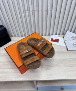 Couple style fashion hit Hermes wool slippers, excellent qualityThe shoe upper is made of imwiawgui6