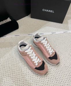 𝐂𝐇𝐀𝐍𝐄𝐋 Chanel's latest German training flat white shoes sports shoes silk leather full-coloruibgnebl