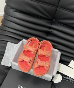 Chanel 24 new wool Velcro sandal series with foam outsoleAutumn and Winter Wool SeriesAll woeijfog1s