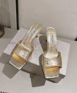 Jimmy Chou, classic square toe high-heeled slippers with 6.5 kitten heel design, soft foot fa4ca8zcd