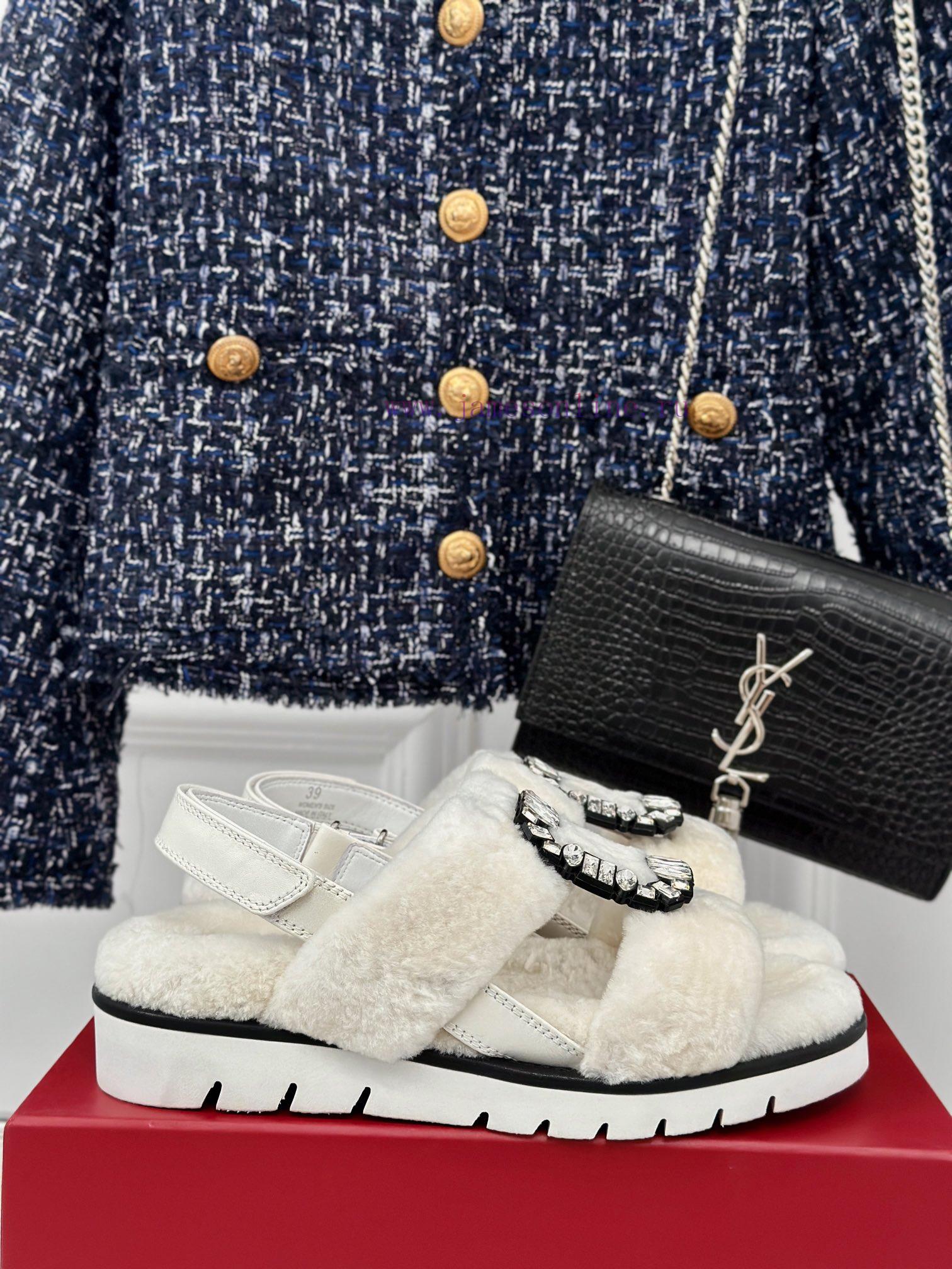 Roger Vivier/RV24s Autumn/Winter New ProductsThick bottom square buckle diamond buckle serieoaae9qeo