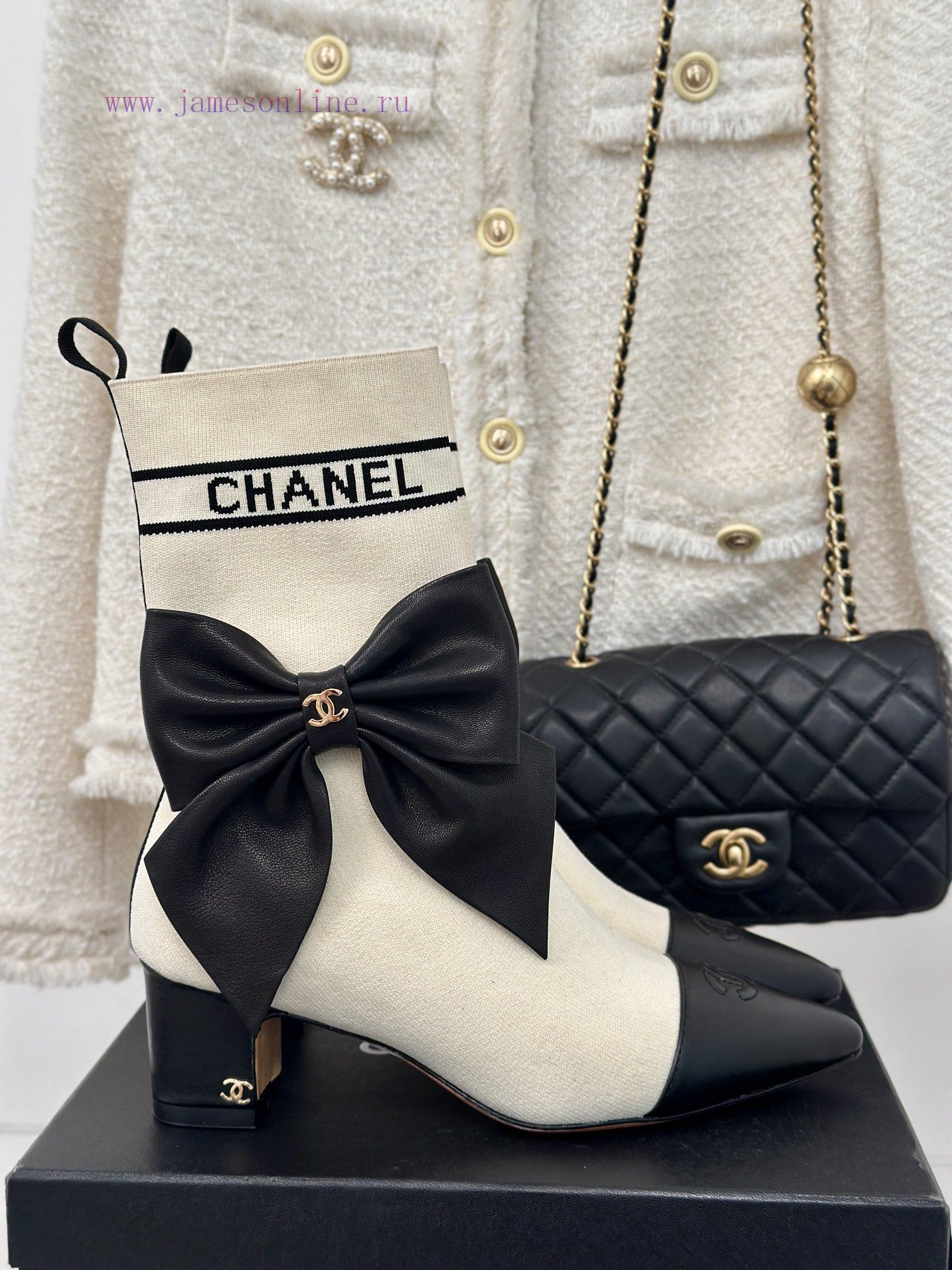 Chanel | Chanel 24B Autumn/Winter New High Heels Bow Socks BootsThis season's Rocket Goddessagra0aae - Image 2