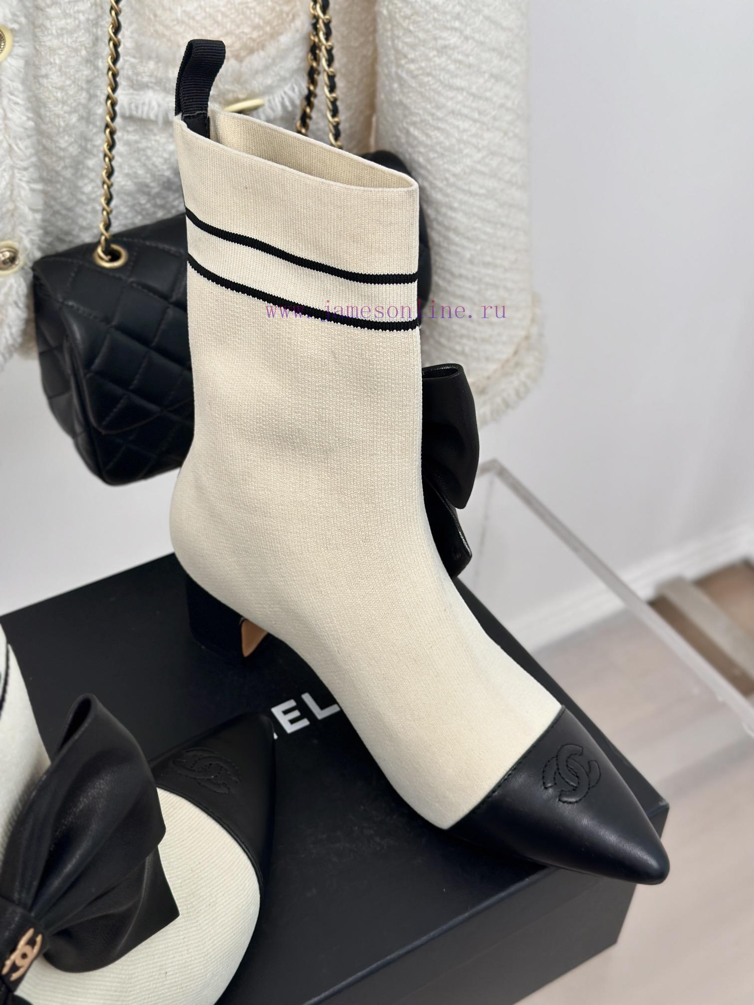 Chanel | Chanel 24B Autumn/Winter New High Heels Bow Socks BootsThis season's Rocket Goddessagra0aae - Image 6
