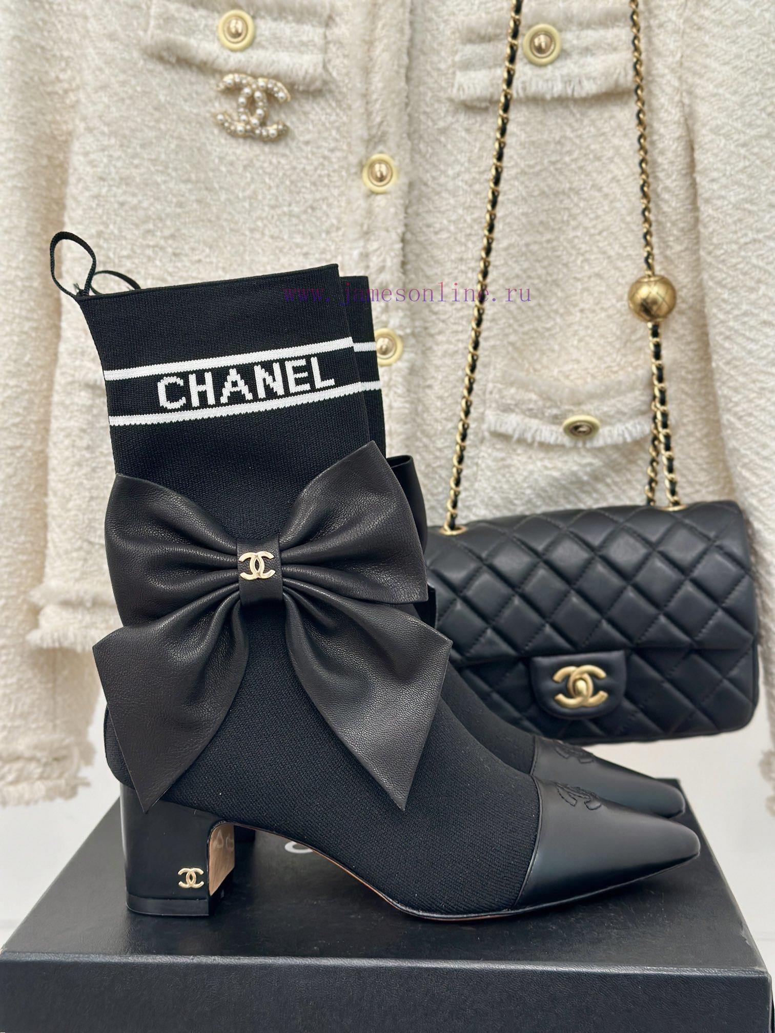 Chanel | Chanel 24B Autumn/Winter New High Heels Bow Socks BootsThis season's Rocket Goddessuvb6jc57