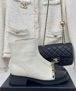 Chanel | Chanel 24P Autumn/Winter New ProductDouble C metal chain color blocked short bootsCaubsbxeu