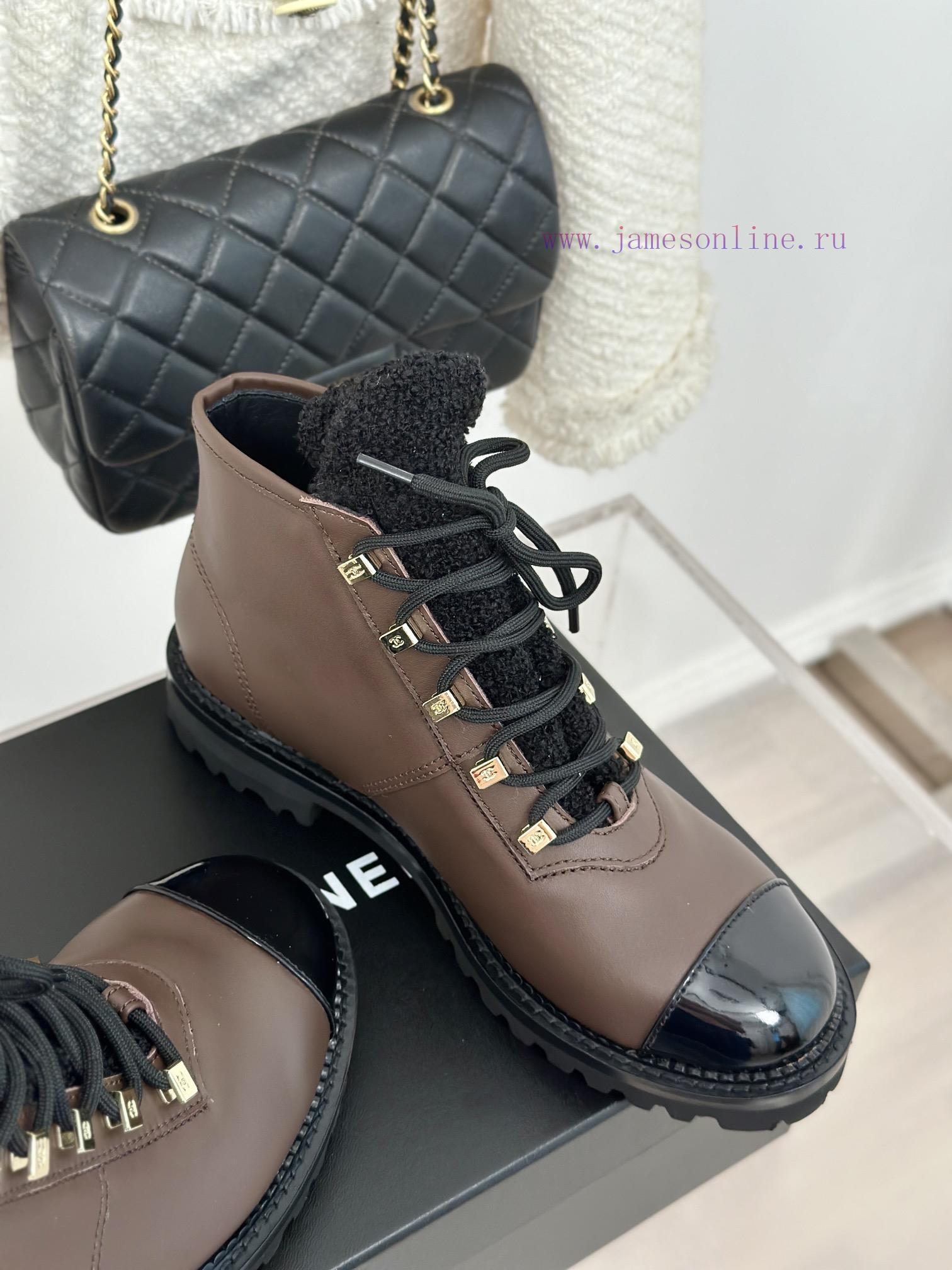 Chanel | Chanel 24K Autumn/Winter New ProductsColor blocked lace up short bootsA great prod6r0x6vg5 - Image 6