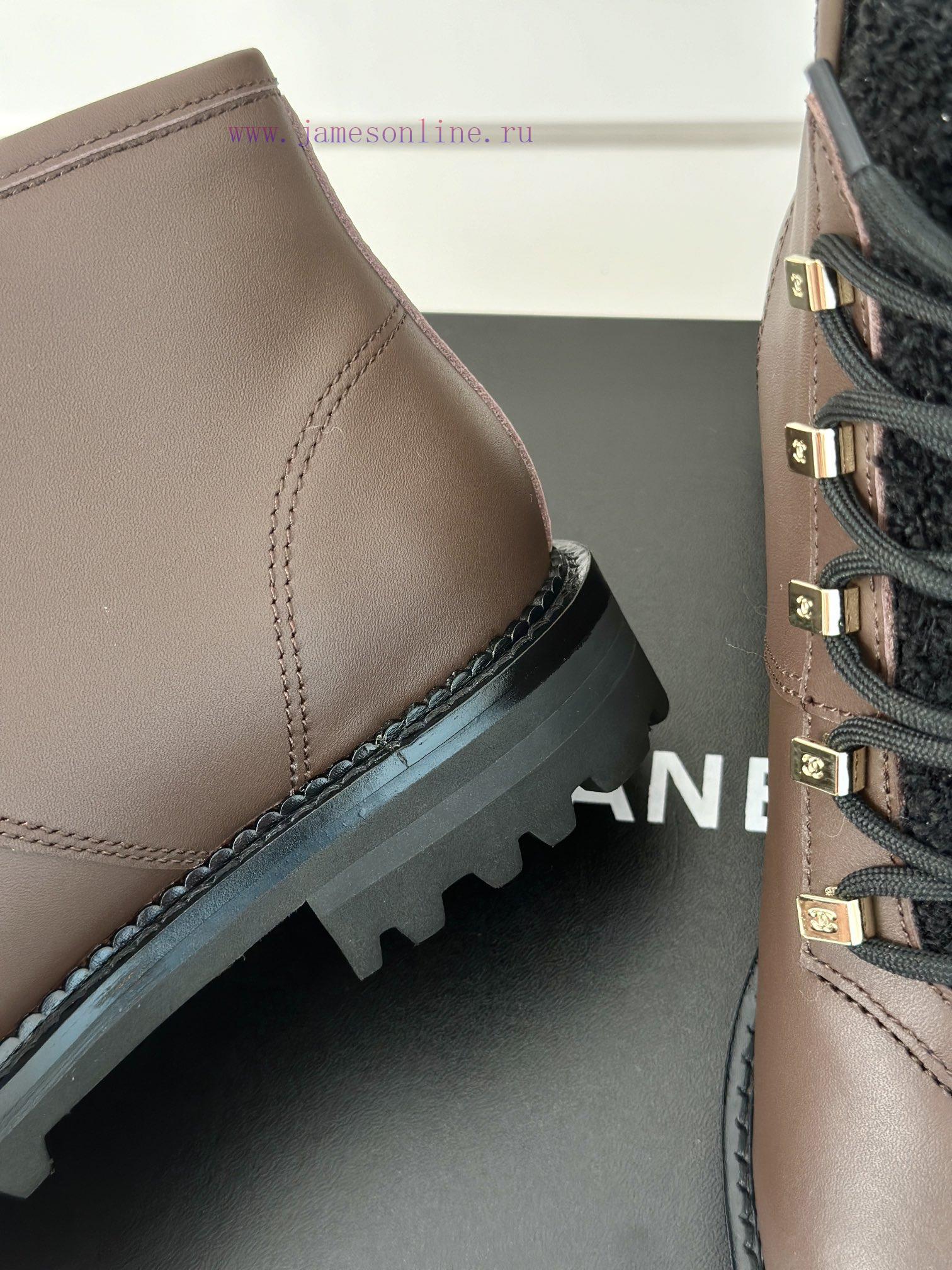 Chanel | Chanel 24K Autumn/Winter New ProductsColor blocked lace up short bootsA great prod6r0x6vg5 - Image 9