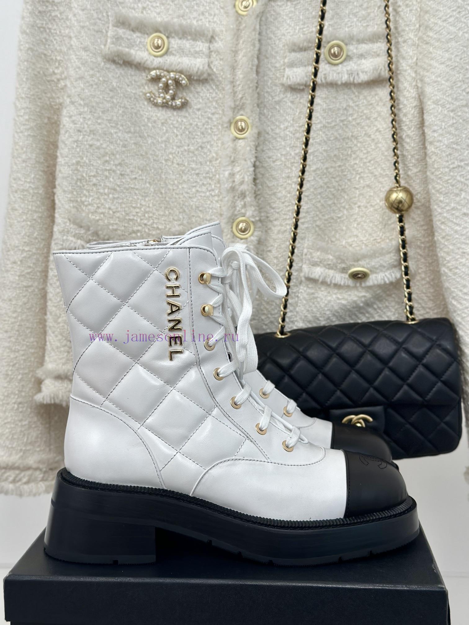 Chanel | Chanel Classic Autumn/Winter Double C Diamond Grid Letter Thick Heel Short BootsTheh19tmq4v - Image 2