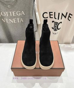 Loropiana LP Nuoyoupianya 24ss Autumn/Winter New Lakeside Leather Chelsea Short BootsThis shgaqzxxzs