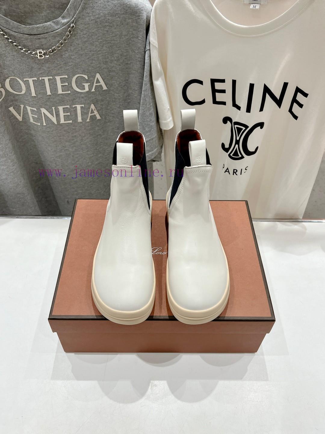 Loropiana LP Nuoyoupianya 24ss Autumn/Winter New Lakeside Leather Chelsea Short BootsThis shuwyqlcn4