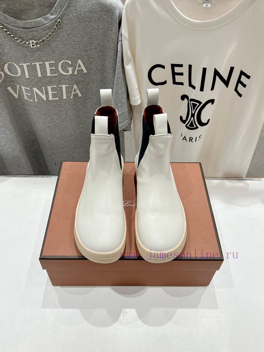 Loropiana LP Nuoyoupianya 24ss Autumn/Winter New Lakeside Leather Chelsea Short BootsThis shuwyqlcn4 - Image 2